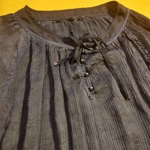 Blue peasant blouse by Guess